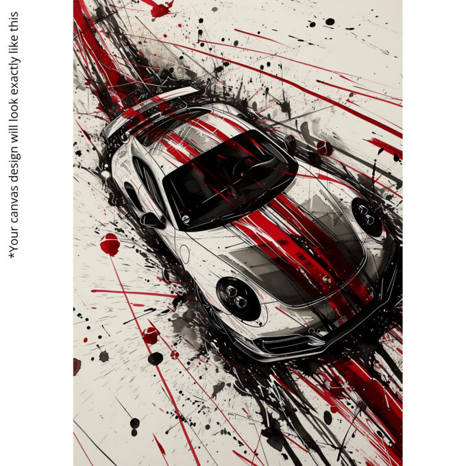 Bloodline Racer – Red Speed Canvas Wall Art - Image 5