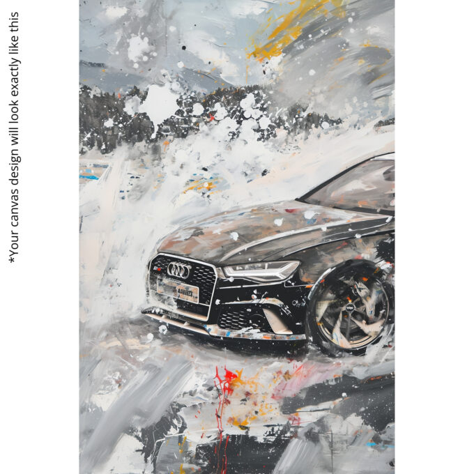 Frost Drift – Audi in Snowstorm Canvas Print - Image 5