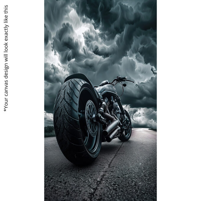 Storm Rider – Custom Motorcycle Thunder Canvas Art - Image 5