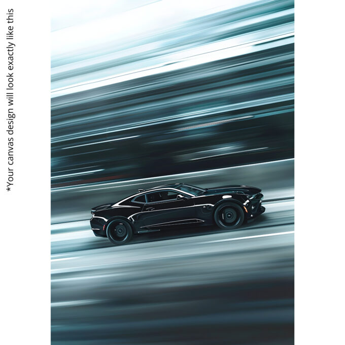 Midnight Racer Muscle Car Canvas – Modern Speed Art Print - Image 5