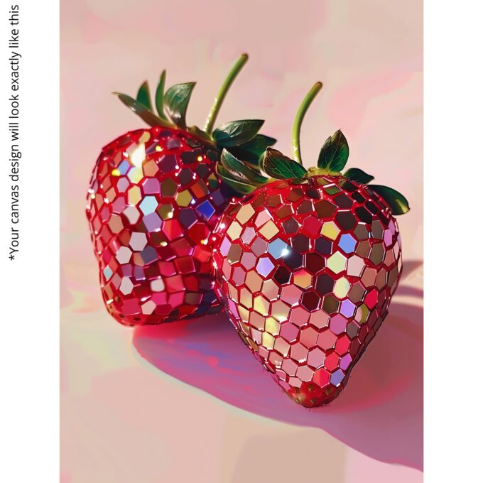 Strawberry Prism – Modern Pop Art Canvas Wall Art - Image 5