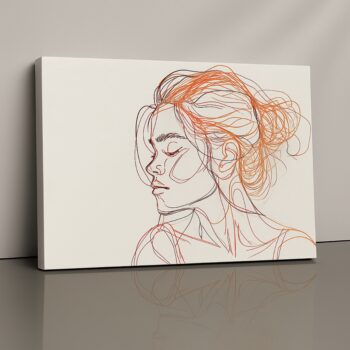 Neural Grace minimalist neural-inspired canvas print by Artfy Canvas – abstract modern wall décor