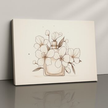 Scent Circuit floral futuristic abstract canvas print by Artfy Canvas – tech blossom wall décor