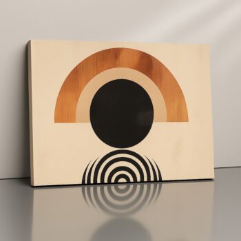 Solar Node minimalist sun geometry canvas print by Artfy Canvas – modern abstract décor