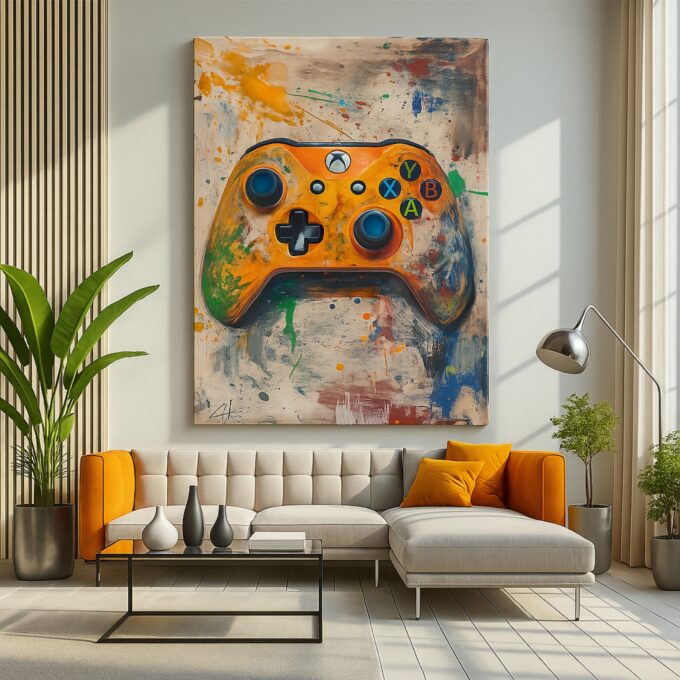 Controller Chaos Canvas Wall Art - Image 2