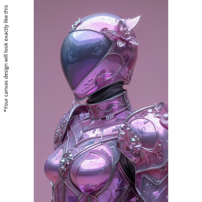 Neon Valkyrie Canvas Wall Art - Image 5