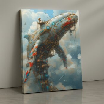 Sky Whale Titan Canvas Wall Art