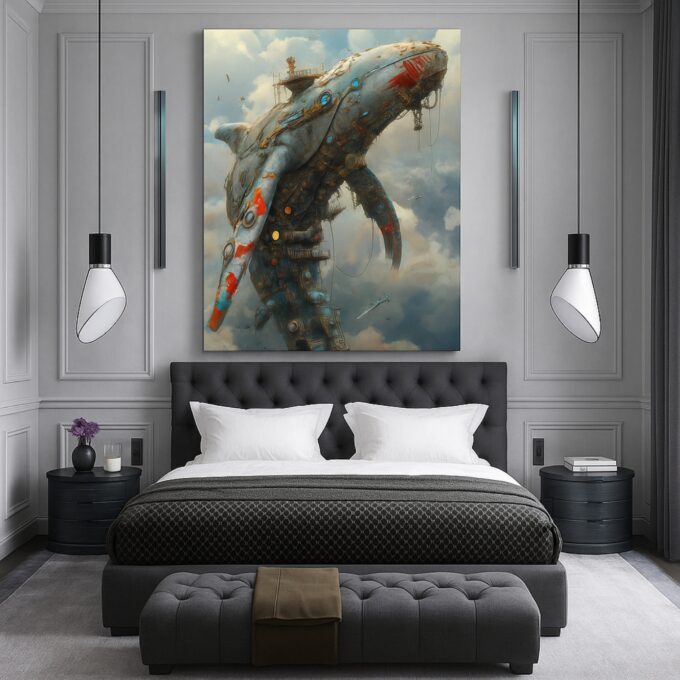 Sky Whale Titan Canvas Wall Art - Image 3