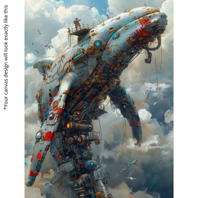 Sky Whale Titan Canvas Wall Art - Image 5