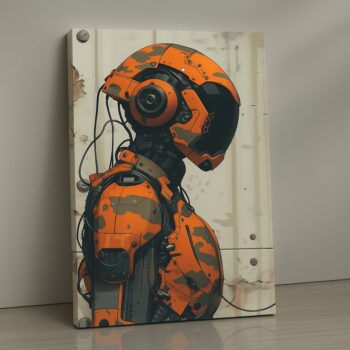 Mech Sentinel Canvas Wall Art