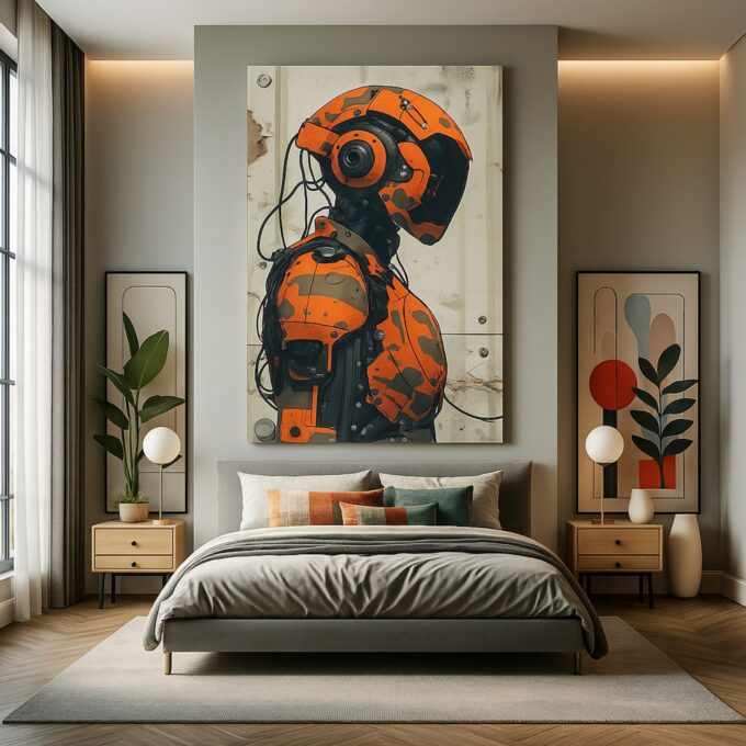 Mech Sentinel Canvas Wall Art - Image 3