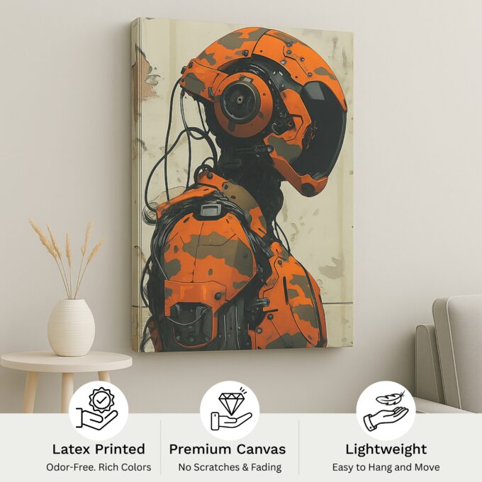 Mech Sentinel Canvas Wall Art - Image 4