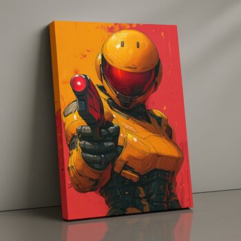 Crimson Trigger Canvas Wall Art