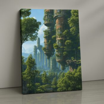 Verdant Towers Canvas Wall Art