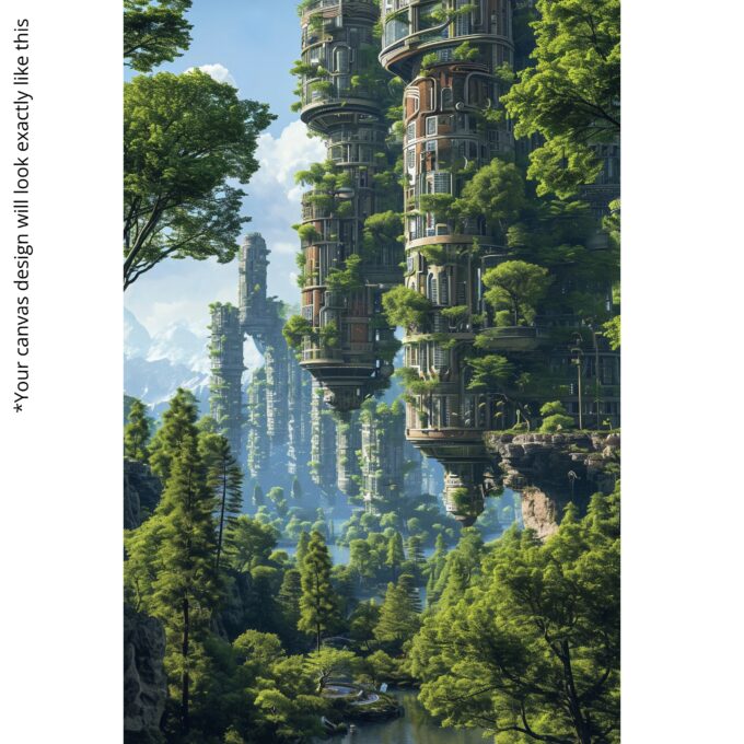 Verdant Towers Canvas Wall Art - Image 5