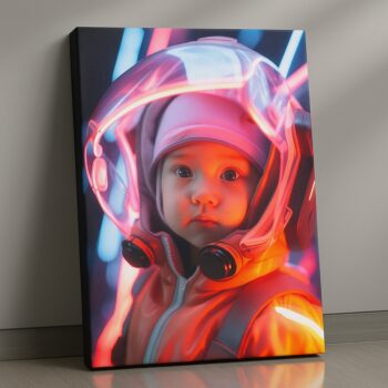 Neon Explorer Canvas Wall Art