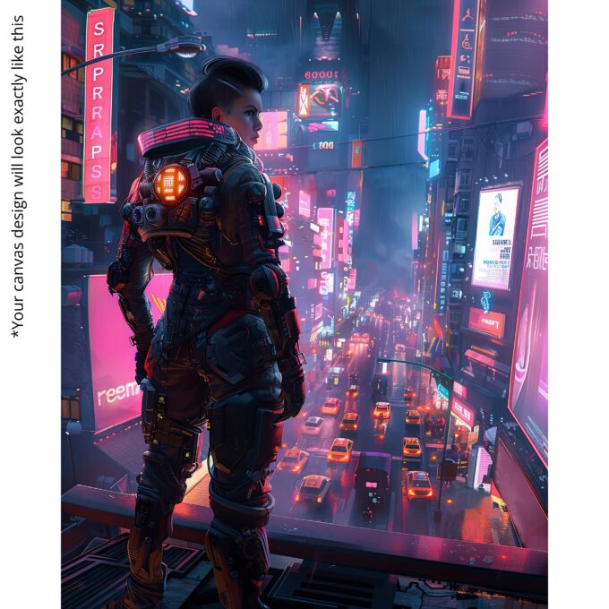 Neon Vanguard Canvas Wall Art - Image 5