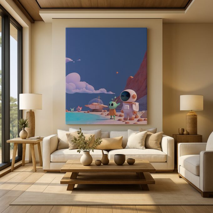 Cosmic Sandbox Canvas Wall Art - Image 2