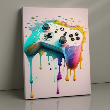 Chromatic Controller Canvas Wall Art