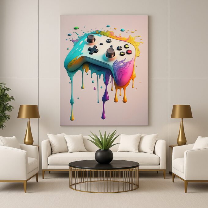 Chromatic Controller Canvas Wall Art - Image 2