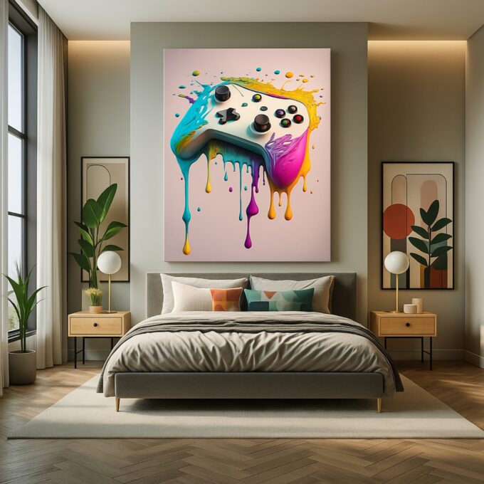 Chromatic Controller Canvas Wall Art - Image 3