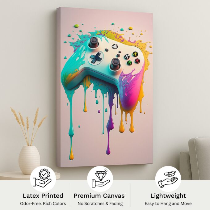 Chromatic Controller Canvas Wall Art - Image 4