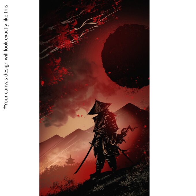 Crimson Eclipse Canvas Wall Art - Image 5