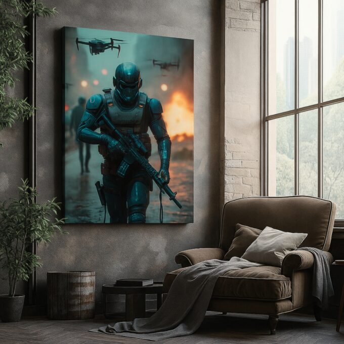 Warpath Descent Canvas Wall Art - Image 2