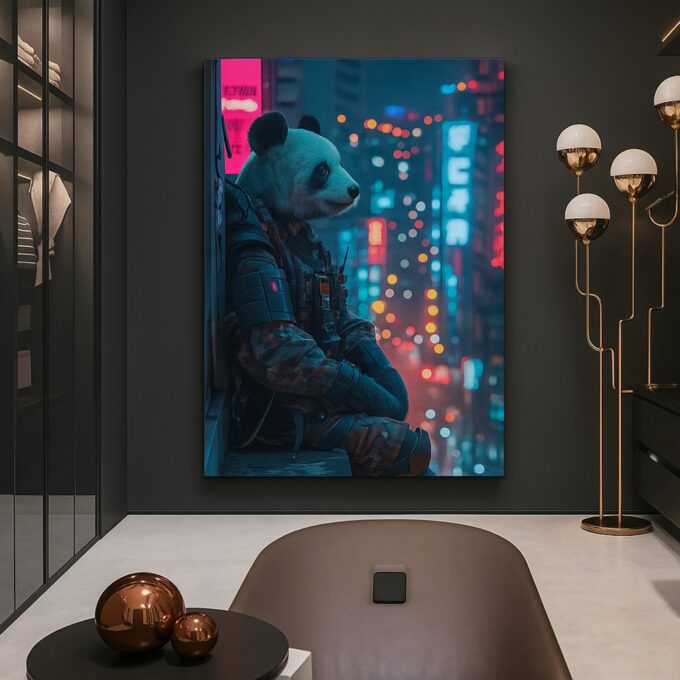 Panda Recon Canvas Wall Art - Image 2