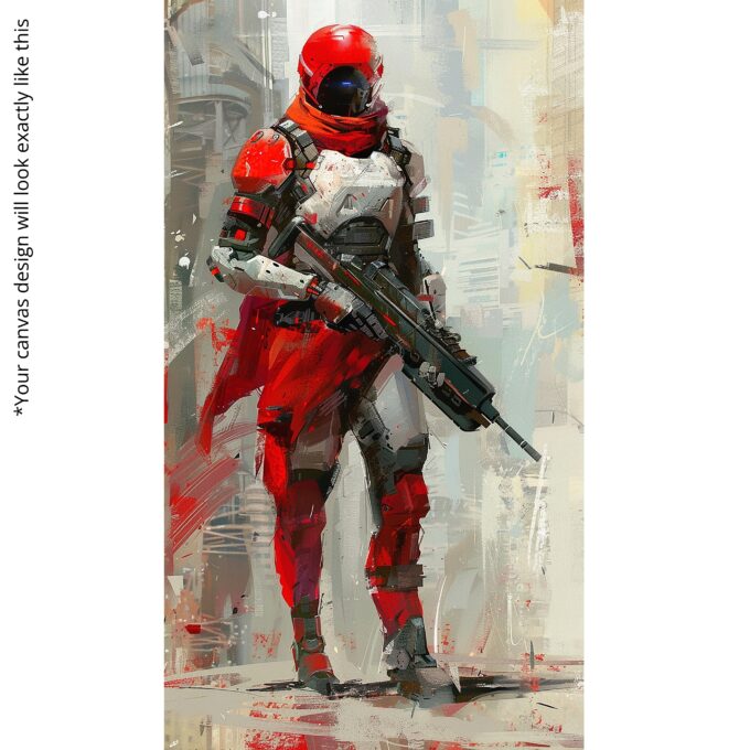 Crimson Sentinel Canvas Wall Art - Image 5
