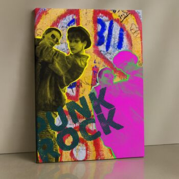 Prism Rush graffiti punk canvas print – bold rebellious modern décor