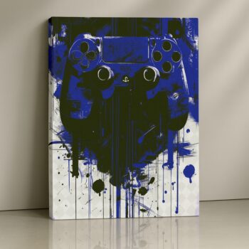Pixel Play gaming canvas print – controller artwork for gamers, lounges, and modern playful interiors