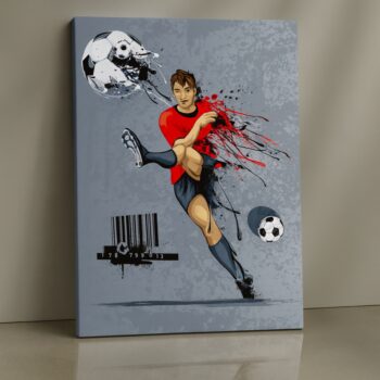 Goal Strike Impact graffiti football canvas print – bold sports décor