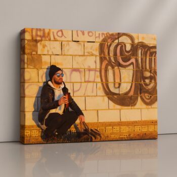 Golden Hour Rebel urban street graffiti canvas print by Artfy Canvas – sunset lifestyle wall décor