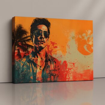 Sunset Rebel Vibes graffiti urban lifestyle canvas print by Artfy Canvas – tropical rebel art