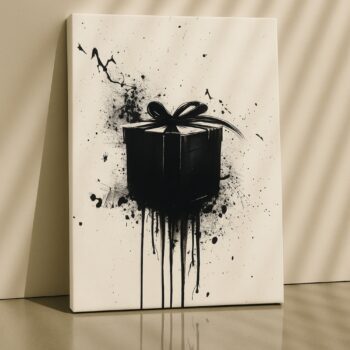Black Ink Gift Canvas Wall Art