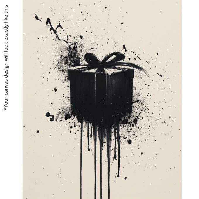 Black Ink Gift Canvas Wall Art - Image 5