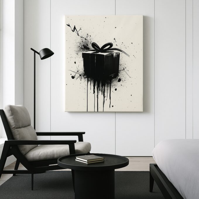 Black Ink Gift Canvas Wall Art - Image 2