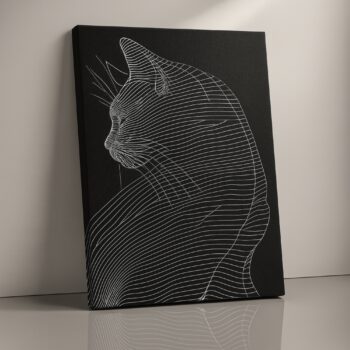 Midnight Whiskers Canvas Wall Art