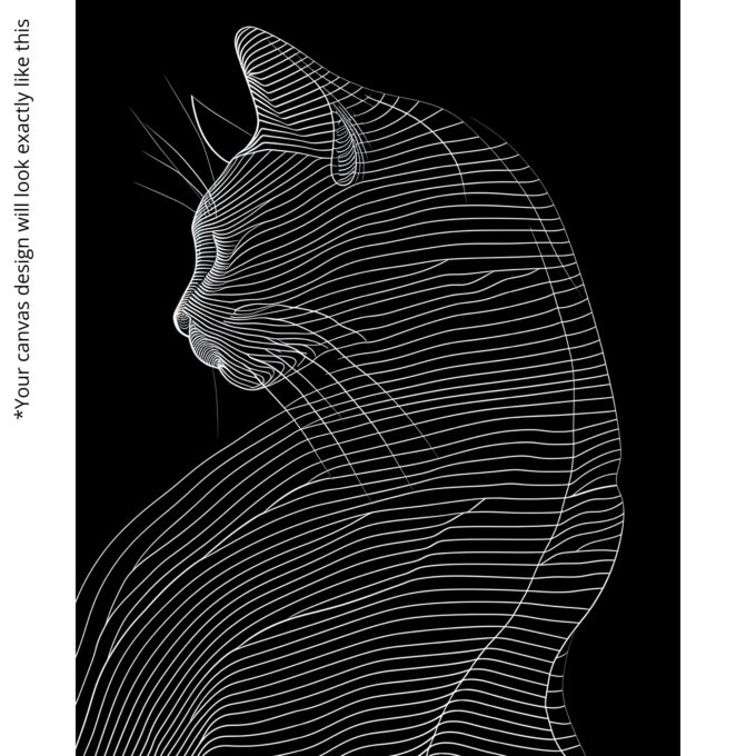 Midnight Whiskers Canvas Wall Art - Image 5