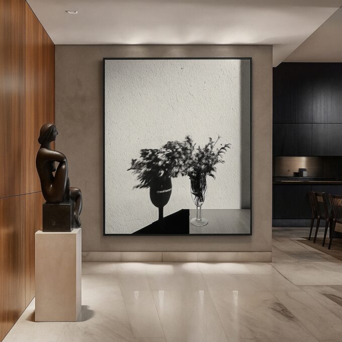 Shadow Bloom Canvas Wall Art - Image 3