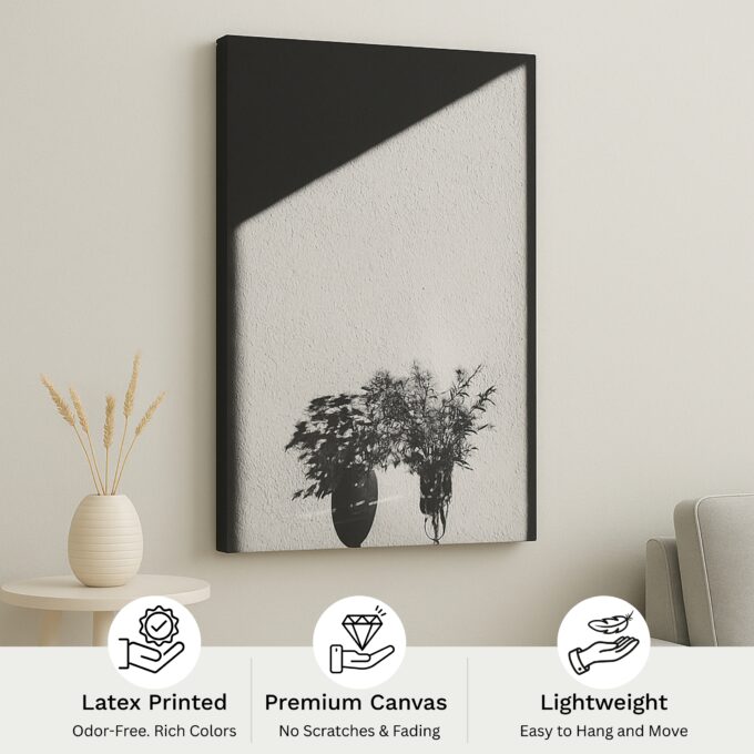 Shadow Bloom Canvas Wall Art - Image 4