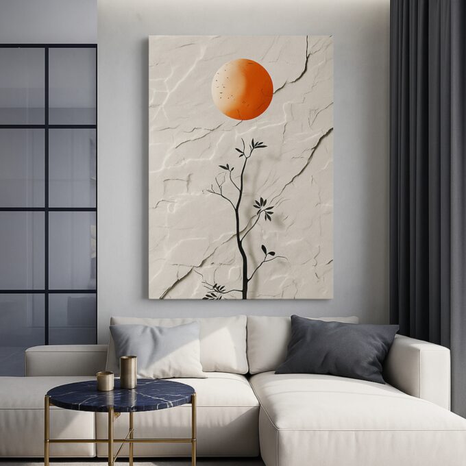 Crimson Rise Canvas Wall Art - Image 2