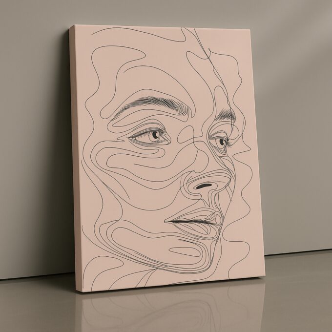 Contour Muse Canvas Wall Art