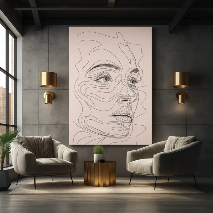 Contour Muse Canvas Wall Art - Image 2