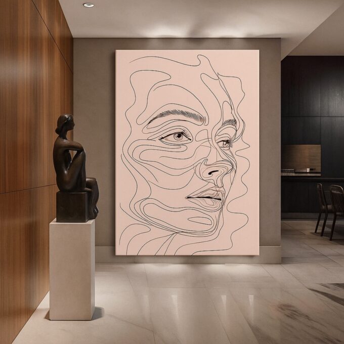 Contour Muse Canvas Wall Art - Image 3
