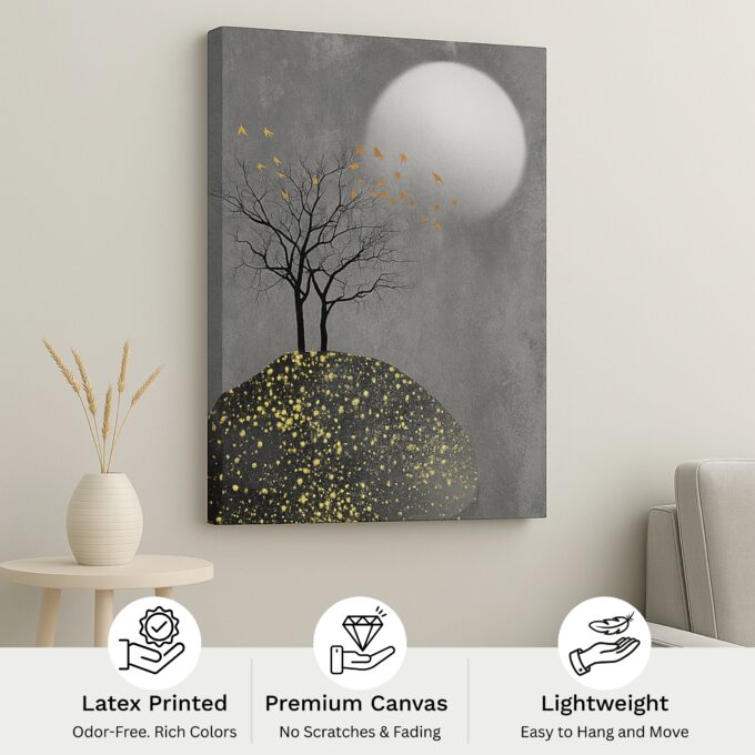 Gilded Dusk Canvas Wall Art - Image 4