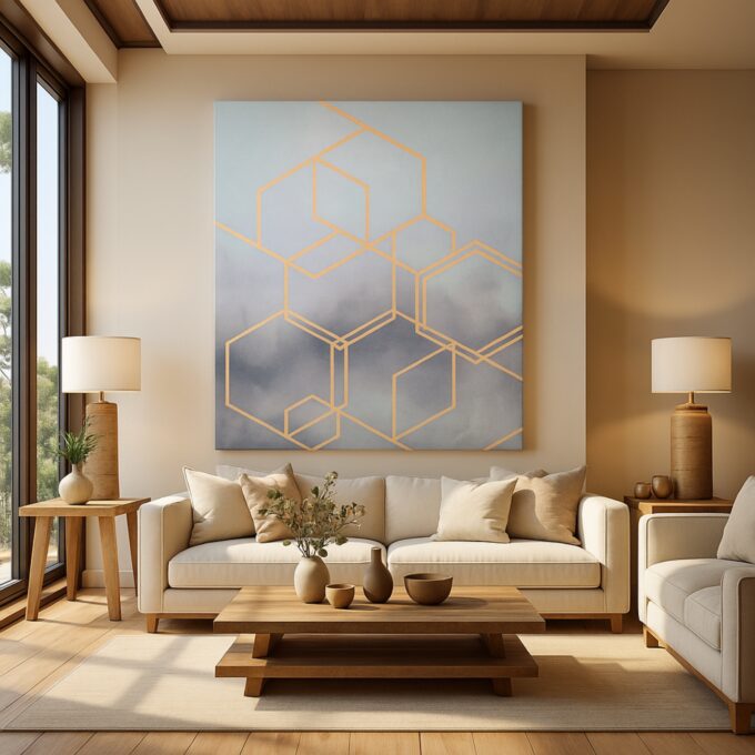 Cloud Geometry Canvas Wall Art - Image 3