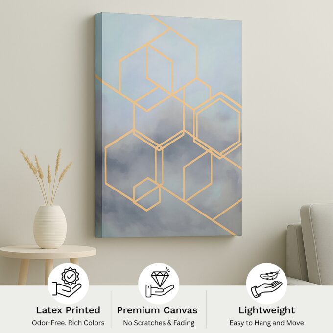 Cloud Geometry Canvas Wall Art - Image 4