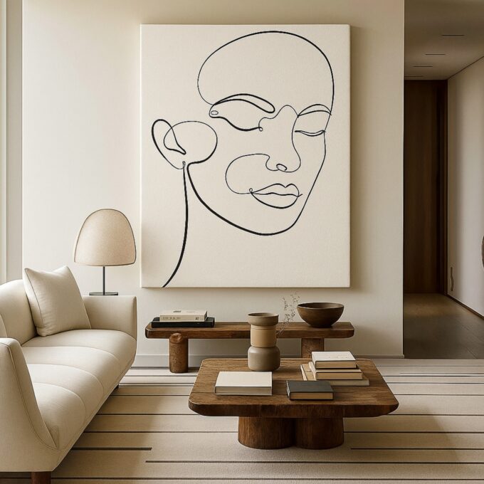 Quiet Line Canvas Wall Art - Image 3